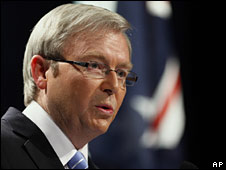 Australian Prime Minister Kevin Rudd (file image)